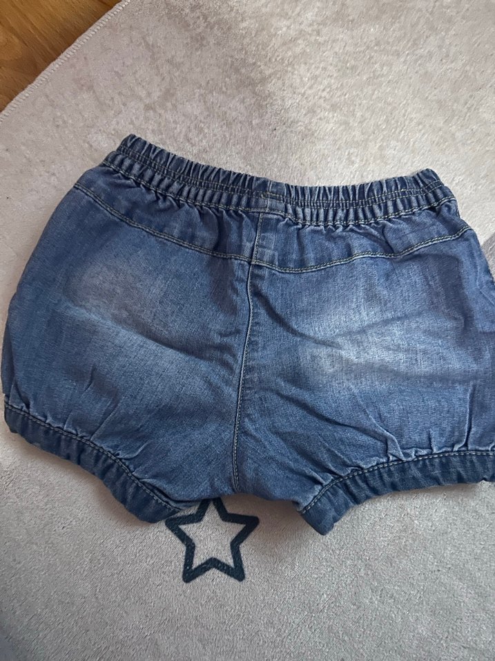 Renkli Nakışlı Kız Kot Şort - Görsel 2