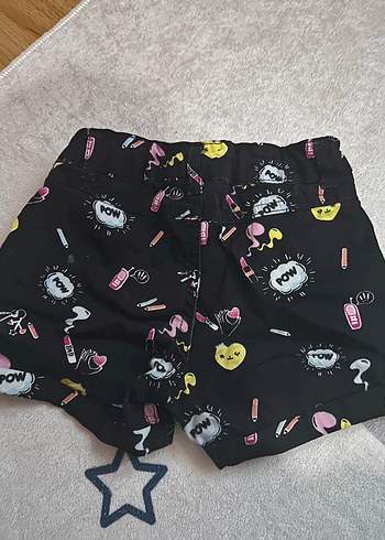 Renkli Tie-Dye Düğmeli Kız Şortu - Görsel 3