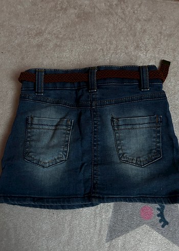 Kız Çocuk Kahverengi Kot Etek - Görsel 2