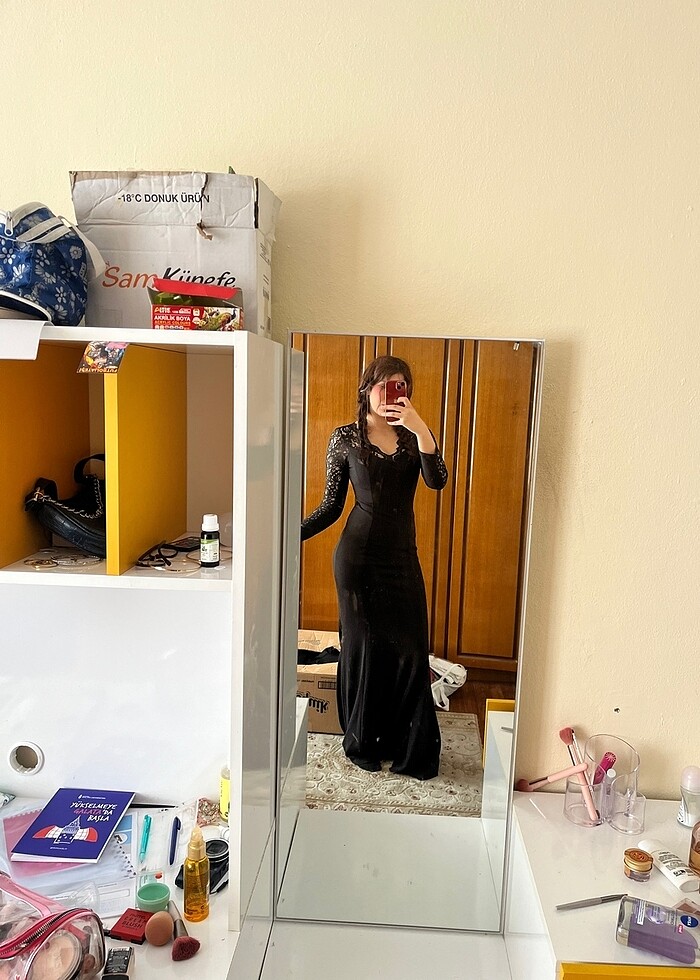 Siyah abiye elbise - Görsel 2