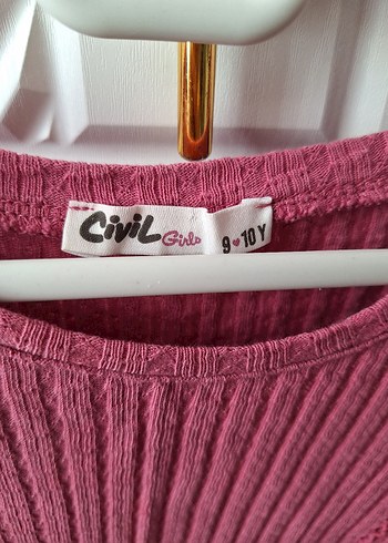 11-12 Yaş Beden Kız Çocuk Pembe Triko Fırfırlı Elbise