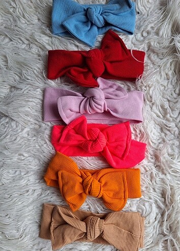 6 tane bebek bandana
