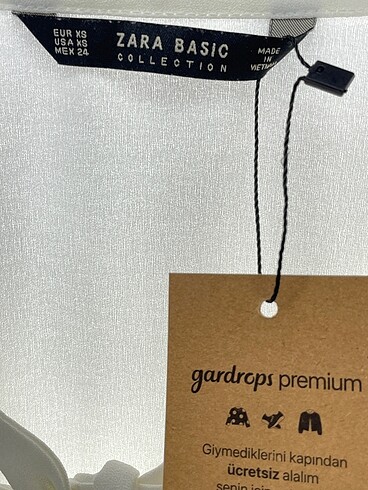xs Beden beyaz Renk Zara Bluz %70 İndirimli.