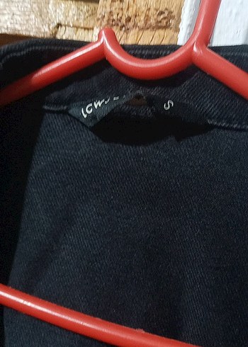 LC Waikiki Düğmeli Siyah Midi Denim Ceket
