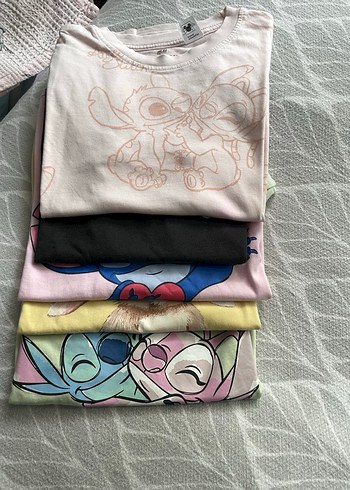 6 Yaş Beden Baskılı Pastel Renk Kız Tişörtü, Kısa Kollu, Rahat Kesim