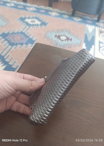 Gri Yılan Desenli Kadın Cüzdanı - Görsel 5