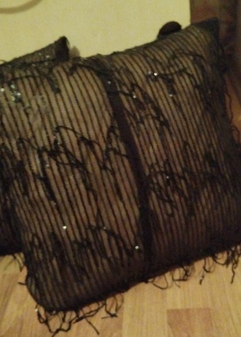 Bohem Siyah Yılan Desenli Kırlent - Görsel 2