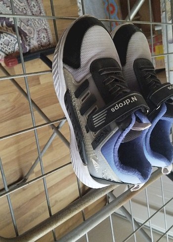 Gri Kareli Erkek Çocuk Spor Ayakkabı - Görsel 3