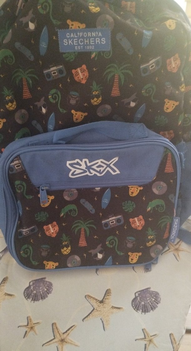 Mavi Baskılı Kadın Sırt Çantası SKX - Görsel 2