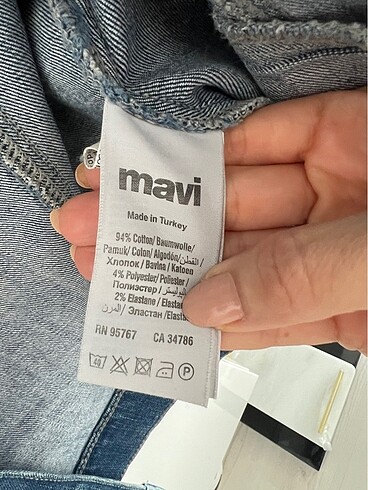 m Beden Mavi jeans kot ceket