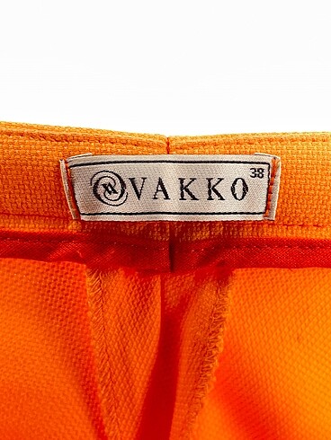 38 Beden turuncu Renk Vakko Kumaş Pantolon %70 İndirimli.