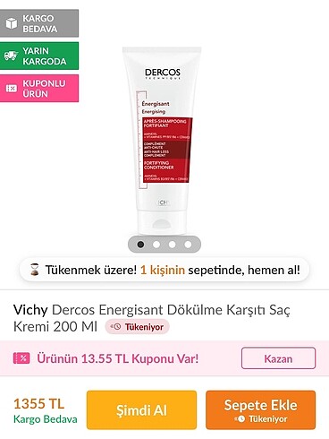  Beden Dercos Uyarıcı Şampuan