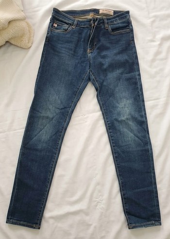 Diğer A G Denim Mavi Dar Paca Skinny Kot Pantolon