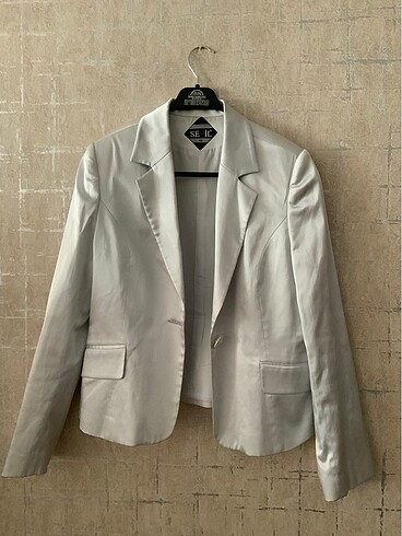 Gümüş renk blazer