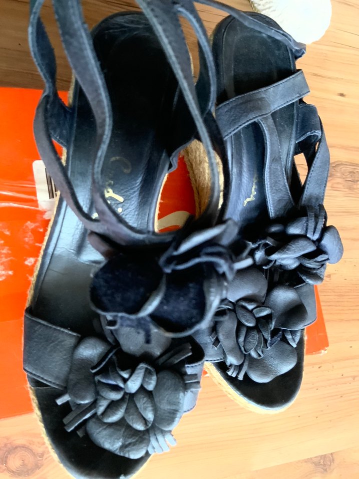 Siyah Kadın Dolgu Topuklu 
 Sandalet - Görsel 2