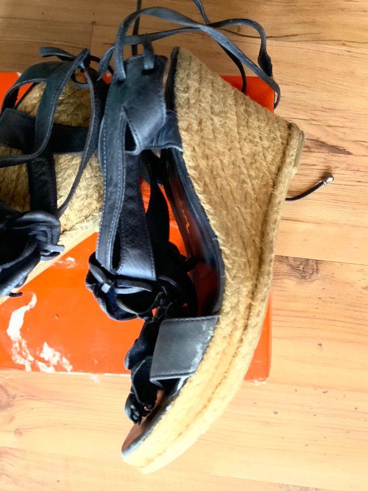 Siyah Kadın Dolgu Topuklu 
 Sandalet - Görsel 3