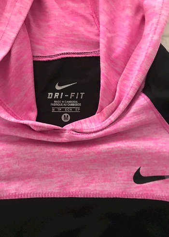 Pembe-Siyah Uzun Kollu Nike Spor Tişörtü - Görsel 2
