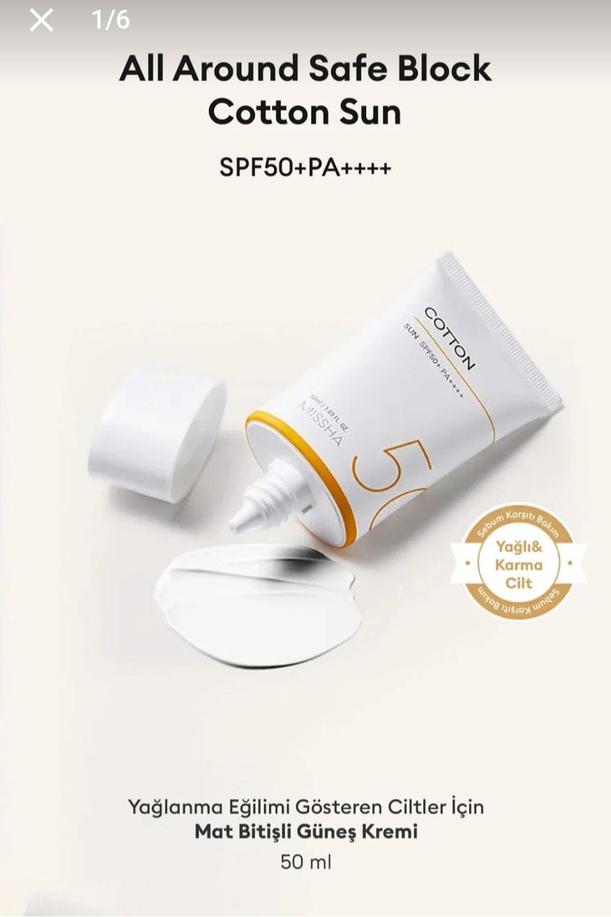 Missha Cotton Güneş Koruyucu SPF50+ PA++++ - Görsel 4