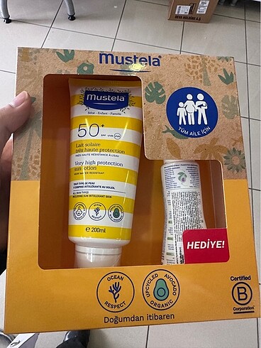 Mustela 200ml güneş kremi