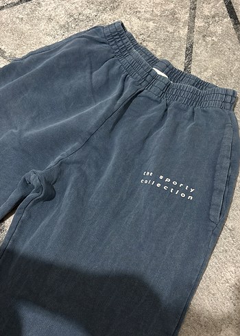 Pull and Bear Lacivert Rahat Kesim Kadın Denim Eşofman