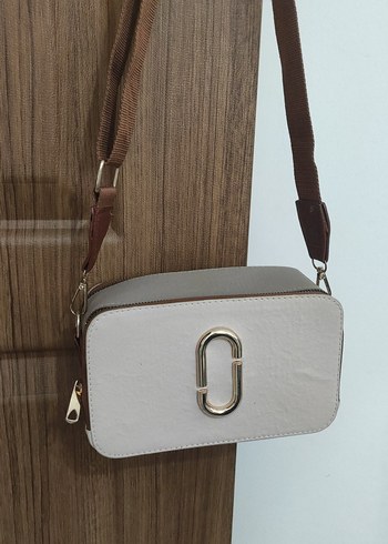 Bej Deri Kadın Çapraz Çanta - Görsel 2