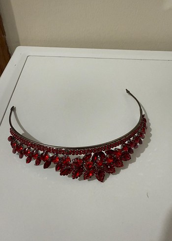 Kırmızı Payetli Cam Taşlı Kadın Saç Aksesuarı - Görsel 2