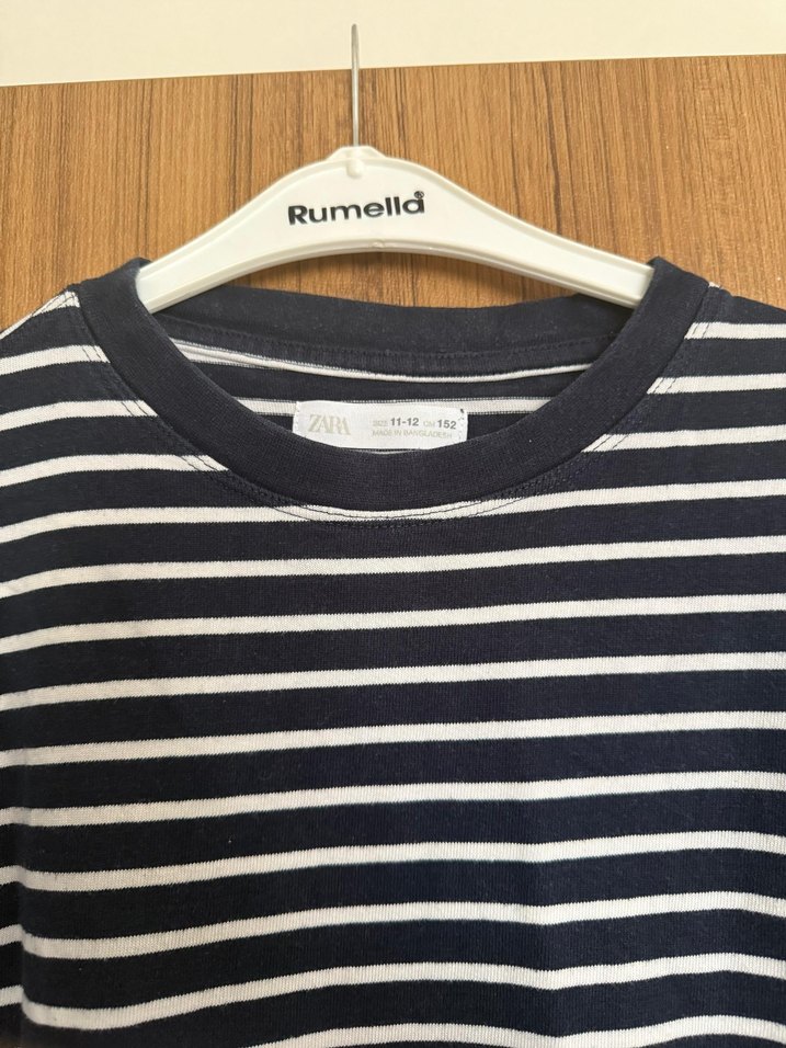 Uzun Kollu Siyah Çizgili Kadın Triko - Görsel 2