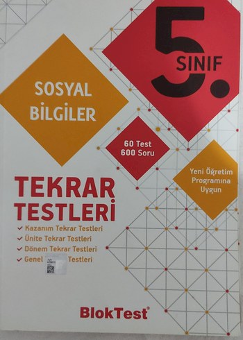 5. Sınıf Sosyal Bilgiler Tekrar Testleri Tudem yayınları