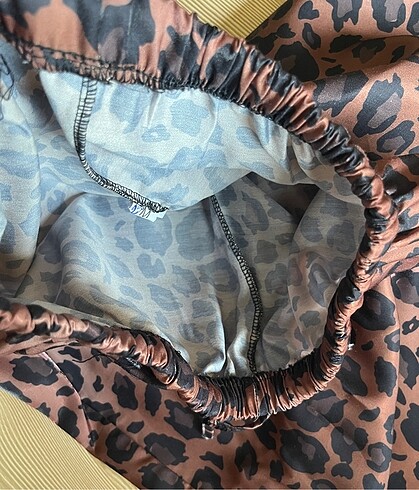 m Beden kahverengi Renk Leopar Desen Pantolon