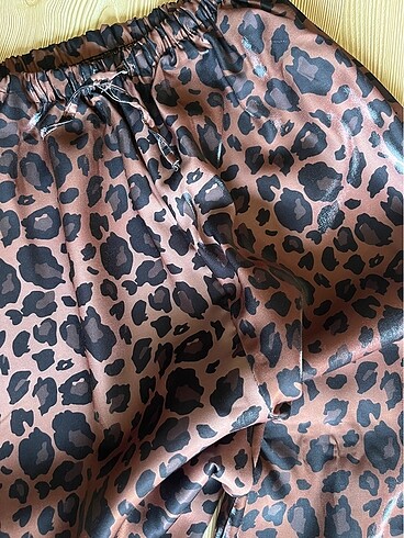 m Beden Leopar Desen Pantolon