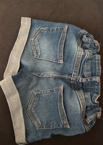 Denim&Co Düğmeli Bağcıklı Fit Kız Kot Şort