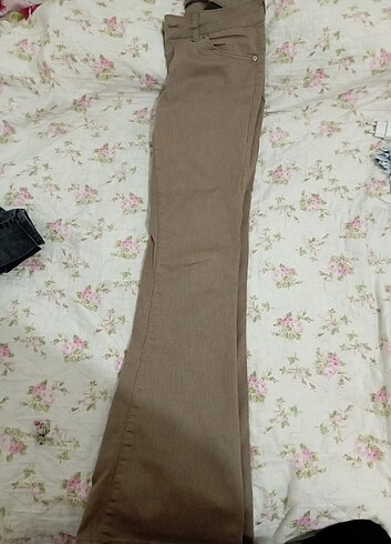 s Beden Kahve rengi İspanyol paça pantolon