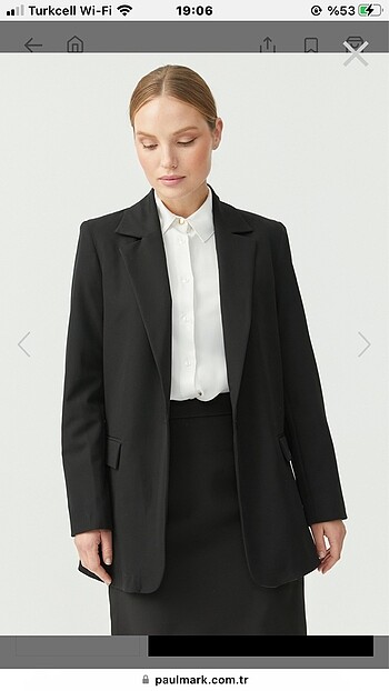 l Beden Blazer Gri Ceket