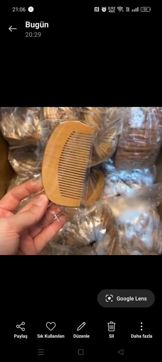 Ahşap Mini Tarak - Görsel 3