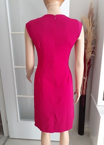Fuşya Midi Elbise indirimde - Görsel 4