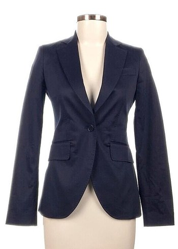Massimo Dutti Lacivert Kadın Ofis Blazeri