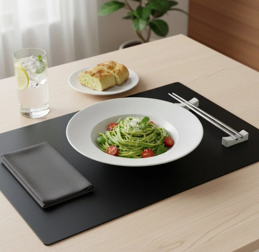 İkili Siyah Deri Amerikan Servis Supla - Görsel 3