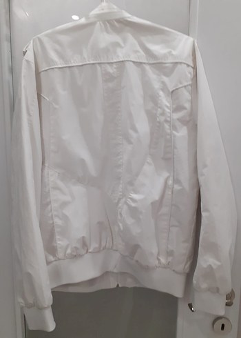 Erkek Beyaz Bomber Ceket - Görsel 5