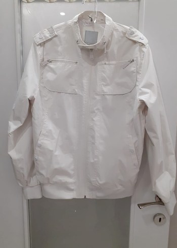 Erkek Beyaz Bomber Ceket - Görsel 2