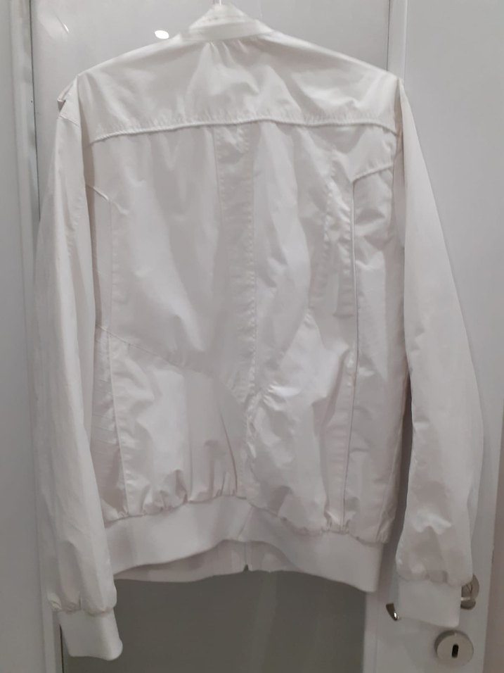Erkek Beyaz Bomber Ceket - Görsel 5