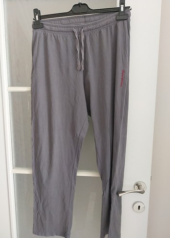 Erkek Gri Pantolon ve Pembe Uzun Kollu Pijama Takımı - Görsel 6