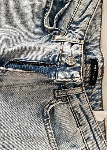 Trendyol & Milla Gri Midi Kadın Denim Pantolon