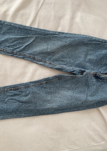 Kadın Gri Mavi dar Kesim Denim Pantolon