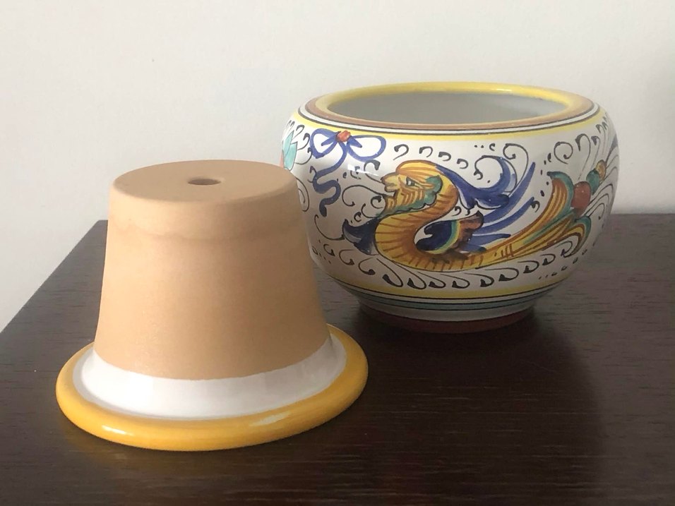 Renkli Seramik Saksı - Görsel 3