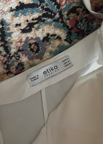 Beyaz Straplez Midi Bohem Mini Elbise - Görsel 2