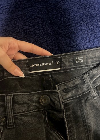 Gri Düğmeli erkek Skinny Jean - Görsel 2