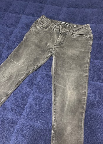Gri Düğmeli erkek Skinny Jean - Görsel 4