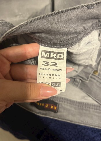 Gri Düğmeli Erkek Denim Pantolon - Görsel 4