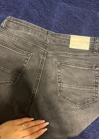 Gri Erkek Denim Pantolon Regular Fit - Görsel 4