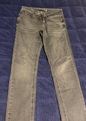 Gri Erkek Denim Pantolon Regular Fit - Görsel 3